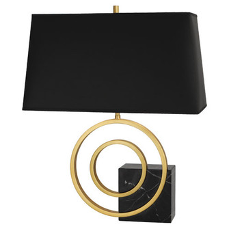 Jonathan Adler Saturn Two Light Table Lamp in Antique Brass w/ Black Marble (165|L911B)