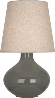 June One Light Table Lamp in Ash Glazed Ceramic (165|CR991)