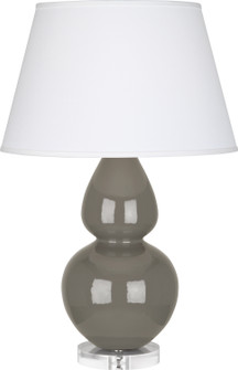 Double Gourd One Light Table Lamp in Ash Glazed Ceramic w/Lucite Base (165|CR23X)