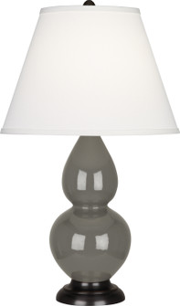 Small Double Gourd One Light Accent Lamp in Ash Glazed Ceramic w/Deep Patina Brinze (165|CR11X)