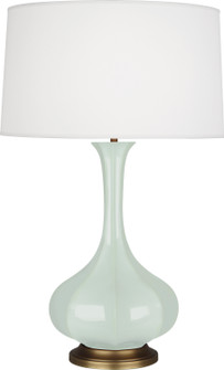 Pike One Light Table Lamp in Celadon Glazed Ceramic w/Aged Brass (165|CL994)