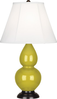 Small Double Gourd One Light Accent Lamp in Citron Glazed Ceramic w/Deep Patina Bronze (165|CI11)