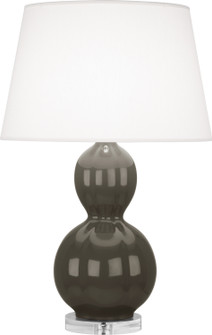 Williamsburg Randolph One Light Table Lamp in Gray Taupe Glazed Ceramic w/Lucite Base (165|CG997)