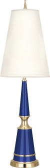 Jonathan Adler Versailles One Light Table Lamp in Navy Lacquered Paint w/Modern Brass (165|C901X)