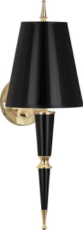 Jonathan Adler Versailles One Light Wall Sconce in Black Lacquered Paint w/Modern Brass (165|B903)