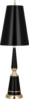 Jonathan Adler Versailles One Light Table Lamp in Black Lacquered Paint w/Modern Brass (165|B901)