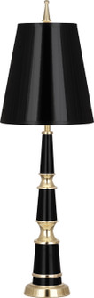 Jonathan Adler Versailles One Light Accent Lamp in Black Lacquered Paint w/Modern Brass (165|B900)