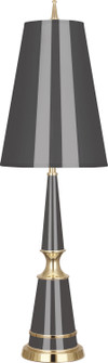 Jonathan Adler Versailles One Light Table Lamp in Ash Lacquered Paint w/Modern Brass (165|A901)