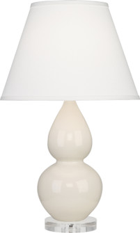 Small Double Gourd One Light Accent Lamp in Bone Glazed Ceramic w/Lucite Base (165|A776X)