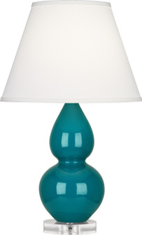 Small Double Gourd One Light Accent Lamp in Peacock Glazed Ceramic w/Lucite Base (165|A773X)