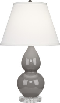 Small Double Gourd One Light Accent Lamp in Smoky Taupe Glazed Ceramic w/Lucite Base (165|A770X)
