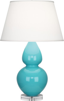 Double Gourd One Light Table Lamp in Egg Blue Glazed Ceramic w/Lucite Base (165|A741X)