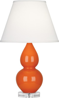 Small Double Gourd One Light Accent Lamp in Pumpkin Glazed Ceramic w/Lucite Base (165|A695X)