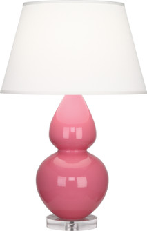 Double Gourd One Light Table Lamp in Schiaparelli Pink Glazed Ceramic w/Lucite Base (165|A609X)