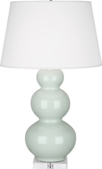 Triple Gourd One Light Table Lamp in Celadon Glazed Ceramic w/Lucite Base (165|A371X)