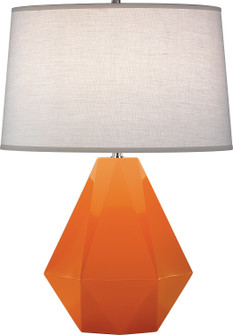 Delta One Light Table Lamp in Pumpkin Glazed Ceramic w/Polished Nickel (165|933)