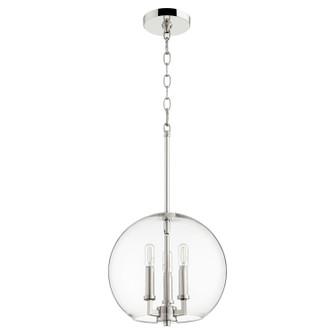 873 Globe Pendants Three Light Pendant in Polished Nickel (19|873-3-62)