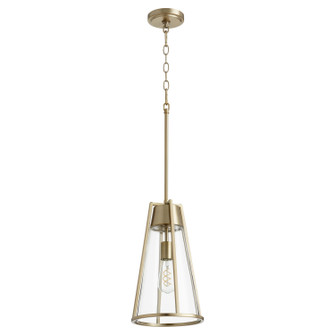 Pylon Pendants One Light Pendant in Aged Brass w/ Clear (19|826-80)