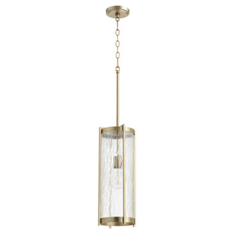 Chisseled Pendants One Light Pendant in Aged Brass w/ Clear Chisseled Glass (19|810-80)