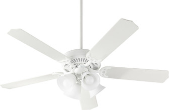 Capri IX 52''Ceiling Fan in Studio White w/ Satin Opal (19|7525-008)