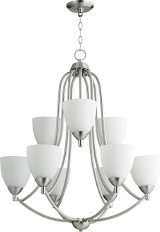 Barkley Nine Light Chandelier in Satin Nickel (19|6069-9-65)