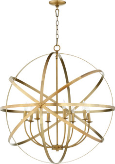 Celeste Eight Light Chandelier in Aged Brass (19|6009-8-80)