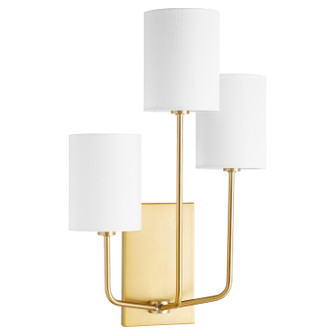 Harmony Three Light Wall Mount in Aged Brass (19|557-3-80)