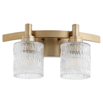 Stadium Two Light Vanity in Aged Brass (19|5184-2-80)