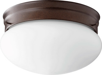 3023 Opal Mushrooms Two Light Ceiling Mount in Oiled Bronze w/ Satin Opal (19|3023-8-86)