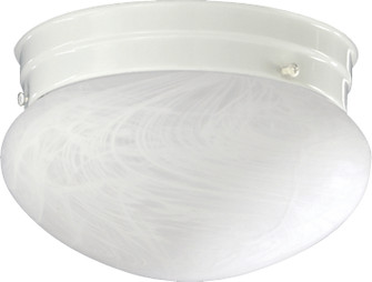 3021 Faux Alabaster Mushrooms One Light Ceiling Mount in White (19|3021-6-6)