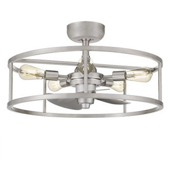 New Harbor Five Light Fandelier in Brushed Nickel (10|NHR3124BN)