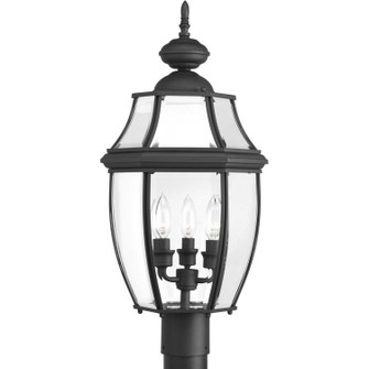 New Haven Three Light Post Lantern in Black (54|P6433-31)
