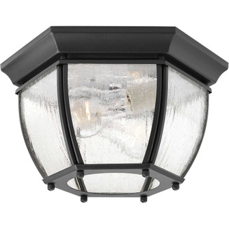 Roman Coach Two Light Flush Mount in Black (54|P6019-31)