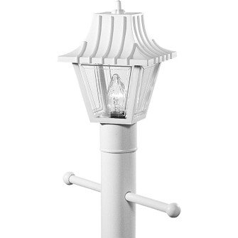 Mansard One Light Post Lantern in White (54|P5414-30)