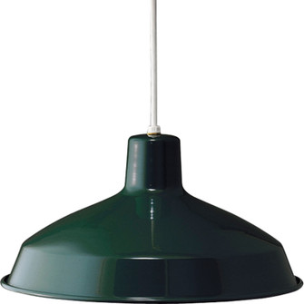 Metal Shade Pendant One Light Pendant in Dark Green (54|P5094-45)