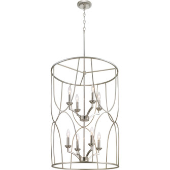 Landree Eight Light Foyer Pendant in Silver Ridge (54|P500177-134)