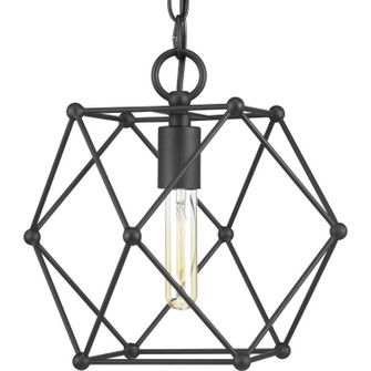 Spatial One Light Mini Pendant in Black (54|P500082-031)