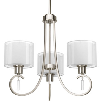 Invite Three Light Chandelier in Brushed Nickel (54|P4695-09)