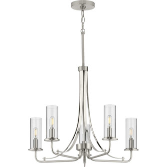 Riley Five Light Chandelier in Brushed Nickel (54|P400209-009)