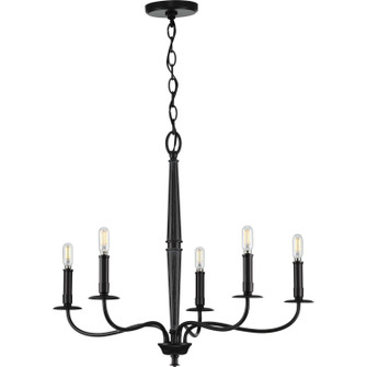 Durrell Five Light Chandelier in Black (54|P400199-031)