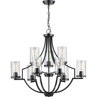 Lassiter Nine Light Chandelier in Black (54|P400198-031)