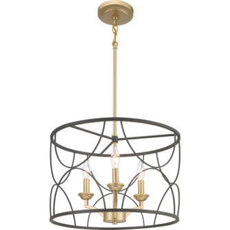 Landree Three Light Chandelier in Black (54|P400177-031)