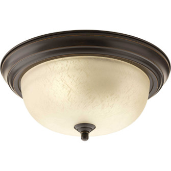 Dome Glass - Etched Two Light Flush Mount in Antique Bronze (54|P3925-20EUL)