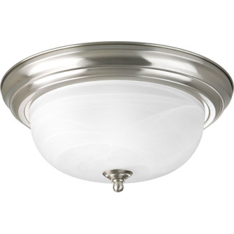 Dome Glass - Alabaster Two Light Flush Mount in Brushed Nickel (54|P3925-09)