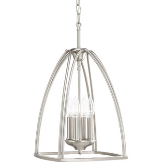 Tally Four Light Foyer Pendant in Brushed Nickel (54|P3786-09)