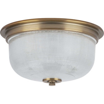 Archie Two Light Flush Mount in Vintage Brass (54|P3740-163)