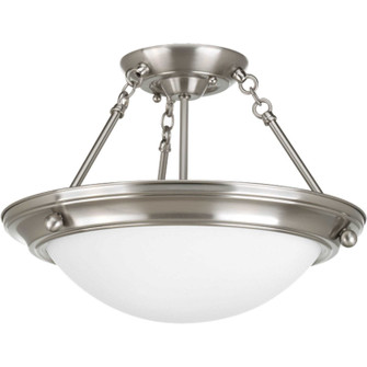 Eclipse Two Light Semi-Flush Mount in Brushed Nickel (54|P3567-09)