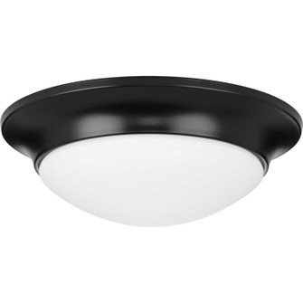 Etched Opal Dome One Light Flush Mount in Black (54|P350146-031)