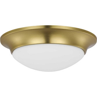 Etched Opal Dome One Light Flush Mount in Satin Brass (54|P350146-012)