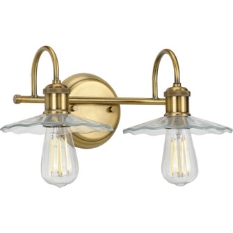 Fayette Two Light Bath in Vintage Brass (54|P300287-163)